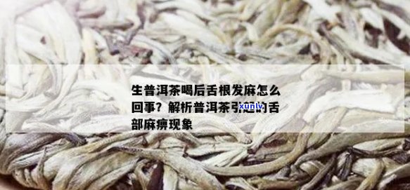 普洱茶喝后舌发麻的原因及解决 *** ，你知道吗？