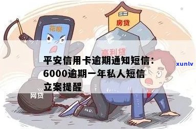 平安信用卡逾期短信是真的吗：涉及6000元逾期一年私人立案