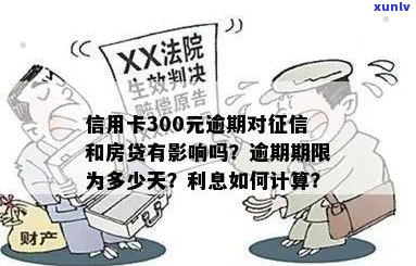 信用卡逾期300元房贷怎么办？