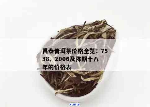 泰普洱茶07538年陈期十八年价格表