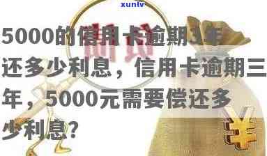 信用卡5000逾期3年：如何解决这笔长期债务问题？