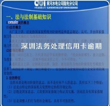 深圳信用卡逾期：法务专家提供全面解决方案与指导，助您解决逾期问题