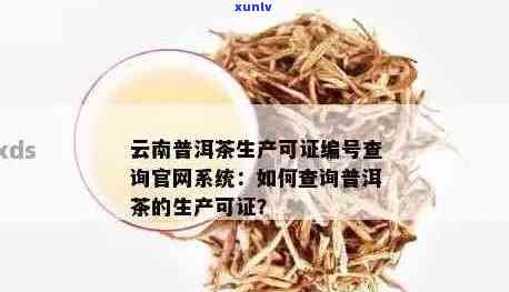 普洱茶产品生可证号码核查与申请指南