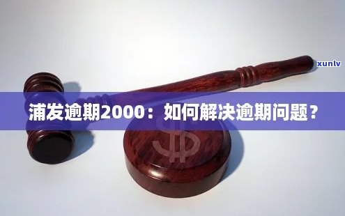 浦发信用卡2000逾期两年后果严重，如何处理？