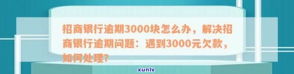 招商信用卡逾期7天还款3000元：如何解决、影响及期还款攻略