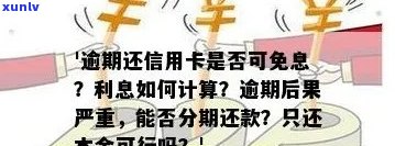 信用卡逾期还款策略：仅还本金是否可行？