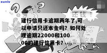 中国建设银行信用卡逾期超过一年的22000元债务处理策略