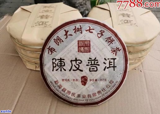 冈州陈陈皮普洱茶饼