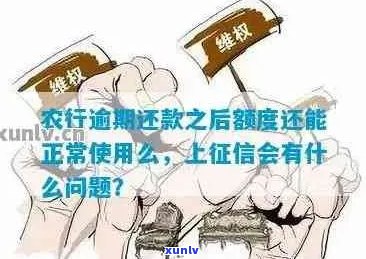 农行逾期一次多久出推荐额度：逾期还款后额度能否正常使用？