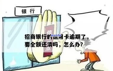 招商银行的信用卡逾期了，要全额还清吗？如何处理？