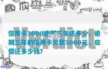 信用卡3000逾期-信用卡3000逾期6年会怎么样