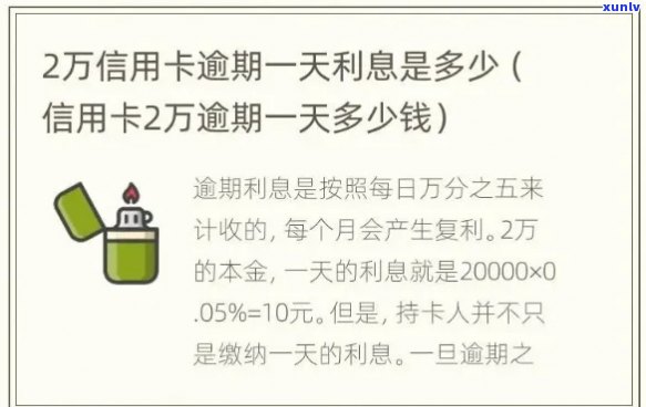 信用卡7万逾期一年利息多少：逾期一年的费用及一天利息计算