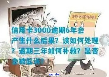 信用卡逾期五年3000元，后果如何解决？