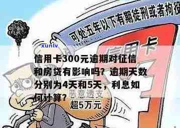 信用卡300元逾期10天，是否影响及利息计算？