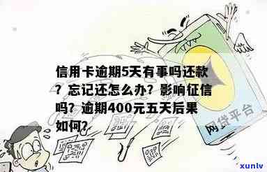 业银行信用卡逾期五天：400元逾期未还，信用受影响及还款情况