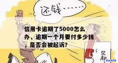 5000额度信用卡逾期会被起诉吗？如何处理？逾期一年要还多少钱？