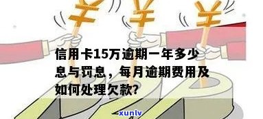 信用卡负债15万逾期会怎样处理？