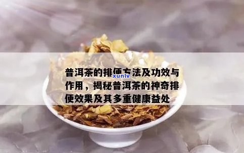 普洱茶的多重保健作用：包括排便效果在内，为何受到广泛关注？