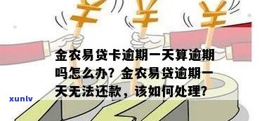 金农易贷银行逾期一天后果严重吗