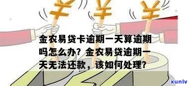 金农易贷卡逾期了怎么办