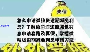 微粒贷逾期减免通知如何申请-微粒贷逾期减免通知如何申请的