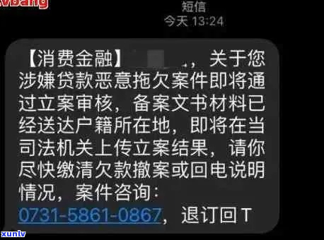 消费金融发短信欠款立案是真的吗怎么办